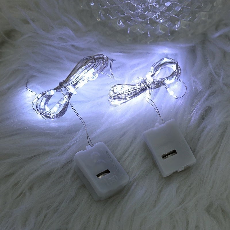 LED White Box String Lights with Copper Wire, 3 Flash Modes - Colorful Flower Bouquet Decoration for Cakes & Gift Boxes