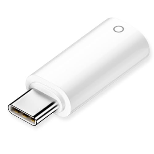 AreMe USB C to Pencil Adapter for Apple Pencil 1st Generation, USB Type C Pencil Charging Dongle Connector Only Compatible with iPad 10th/11th A16 2025 Gen (White) - Image 1
