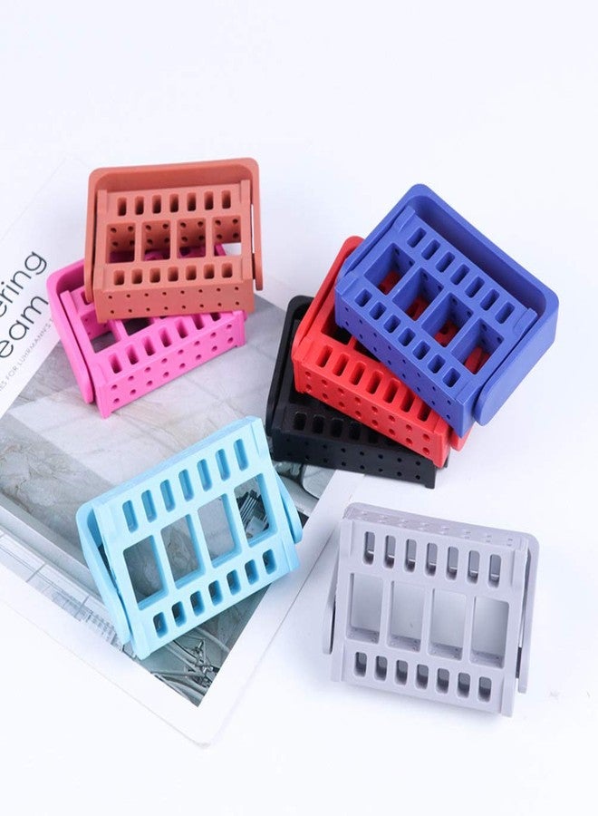 Beaupretty Nail Drill Bits Holder,16 Holes Drill Bit Holder Organizer Poratble Storage Box Manicure Nail Art Rack Grinding Head Holder,Black - Image 3