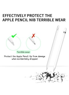 Generic 8 Pcs Silicone Pencil Nib/Tip Protector Cap, Compatible with Apple Pencil 1st and 2nd Generation, Lightweight Thin Protective Case Noiseless Fit Silicone Nibs Covers-White  - Image 4