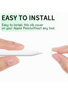 Generic 8 Pcs Silicone Pencil Nib/Tip Protector Cap, Compatible with Apple Pencil 1st and 2nd Generation, Lightweight Thin Protective Case Noiseless Fit Silicone Nibs Covers-White  - Image 3