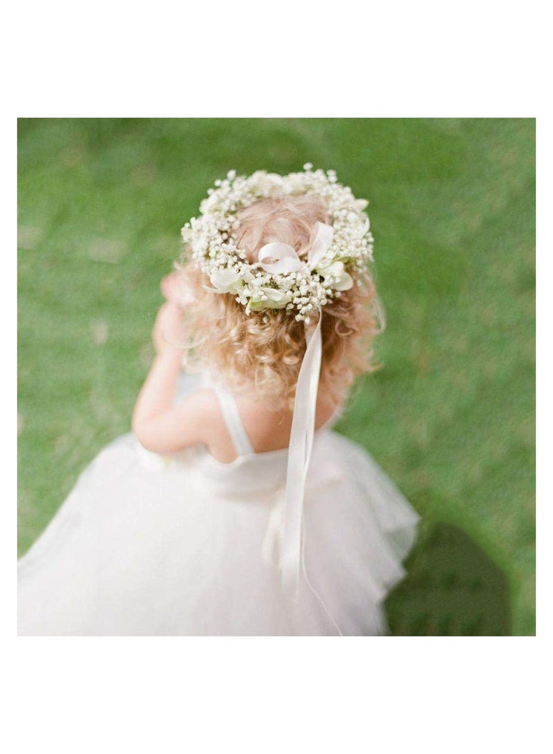 SOLARAE 10 قطع 30 باقة من زهور نفس الطفل البيضاء، زهور صناعية بيضاء مزيفة، لمسة حقيقية مزيفة، جيبسوفيلا باقات زهور DIY، ترتيب باقة زفاف العروس، ديكور منزلي (الزهريات غير مشمولة) - Image 3