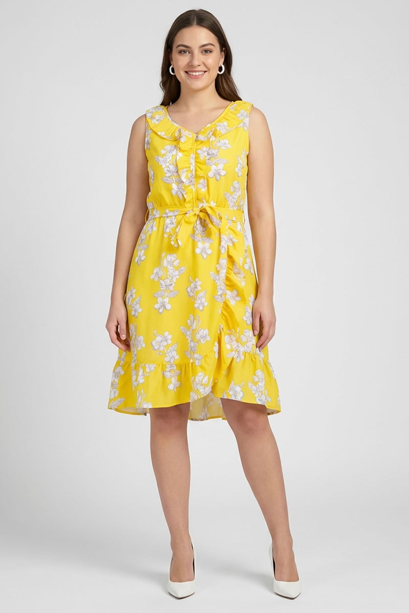 Willow & Whistle Women Floral Print Midi Dress, Multicolor - Image 1