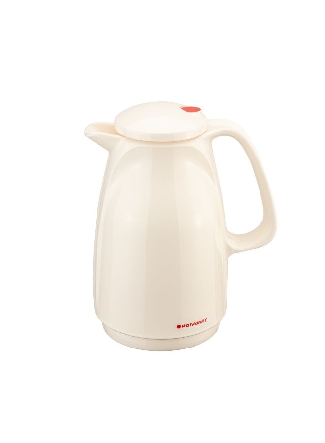 ROTPUNKT Durable and Elegant Design Vacuum Jug Ivory 1 Liter 003-0036