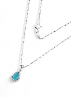 zilara Pear Halo Collier Chain Necklace  - Image 1