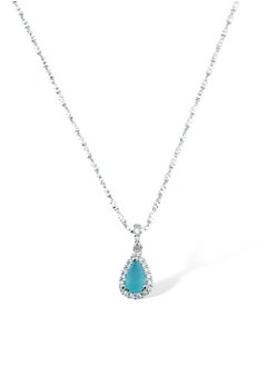 zilara Pear Halo Collier Chain Necklace  - Image 4