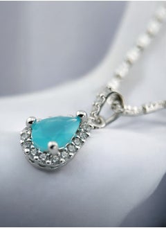zilara Pear Halo Collier Chain Necklace  - Image 3