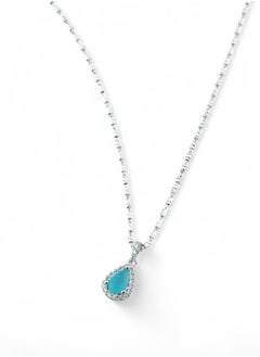zilara Pear Halo Collier Chain Necklace  - Image 2