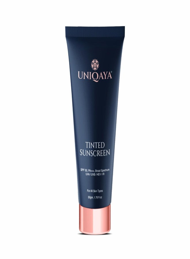 Uniqaya Tinted Sunscreen Spf 50 PA+++ | Sunscreen for Oily Skin & Dry Skin |Blue Light Protection No White Cast, Lightweight | Shade Bronze Bliss- Medium to Brown|50gm - Image 2