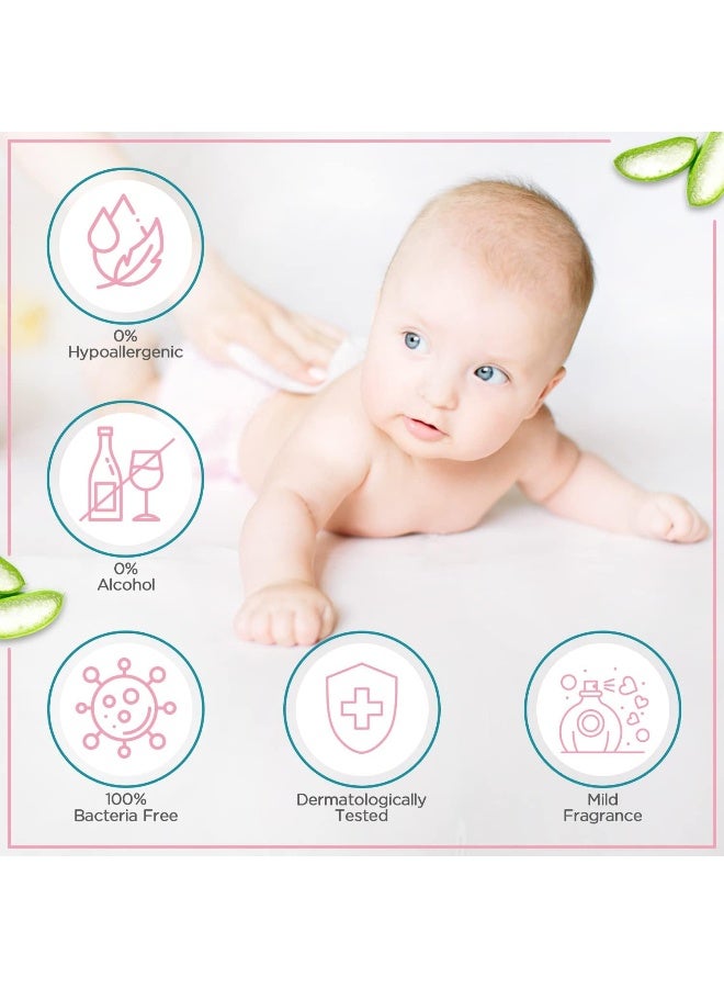 Mee Mee Caring Baby Wet Wipes with Aloe Vera  72 counts, Pack of 3 - Image 4