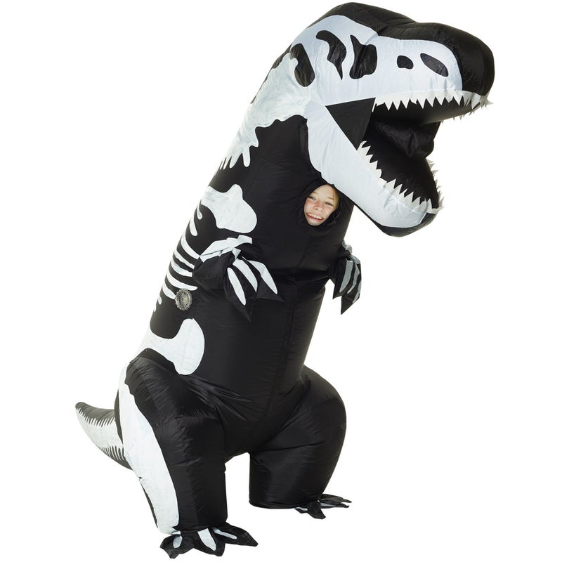 MORPH Morph Inflatable Skeleton Dinosaur Costume Kids, Blow Up Dinosaur Costume Kids 8-10-12, Inflatable T Rex Costume Kids  - Image 1