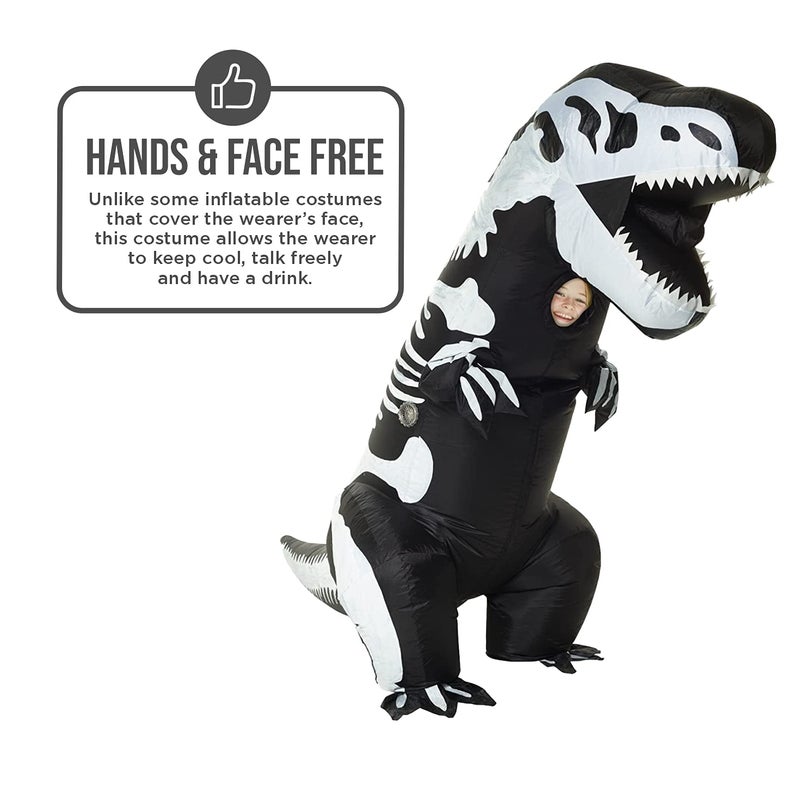MORPH Morph Inflatable Skeleton Dinosaur Costume Kids, Blow Up Dinosaur Costume Kids 8-10-12, Inflatable T Rex Costume Kids  - Image 3
