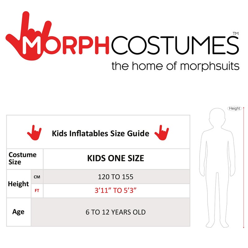 MORPH Morph Inflatable Skeleton Dinosaur Costume Kids, Blow Up Dinosaur Costume Kids 8-10-12, Inflatable T Rex Costume Kids  - Image 5