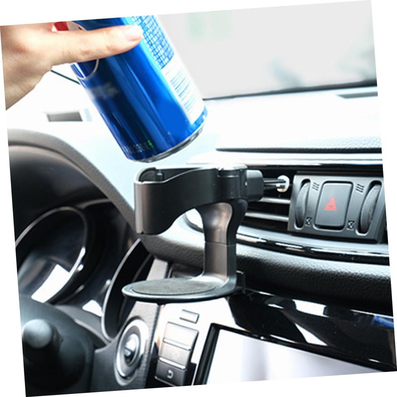 Black Car Cup Holder Organizer Air Vent Mount Multifunctional Beverage Stand Compatible with Most Vehicles - Image 5