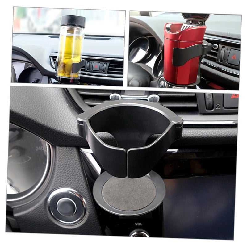 Black Car Cup Holder Organizer Air Vent Mount Multifunctional Beverage Stand Compatible with Most Vehicles - Image 4
