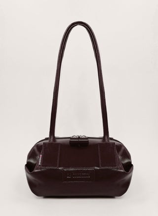 Women's Leather Shoulder Bag – Small  Elegant Modern Design – Brown