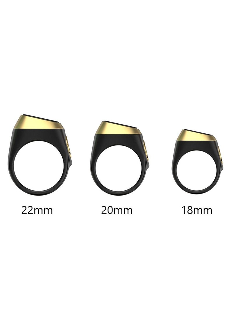 iQIBLA Smart Tasbih Plastic Zikr Lite Ring Black 18MM - Image 5