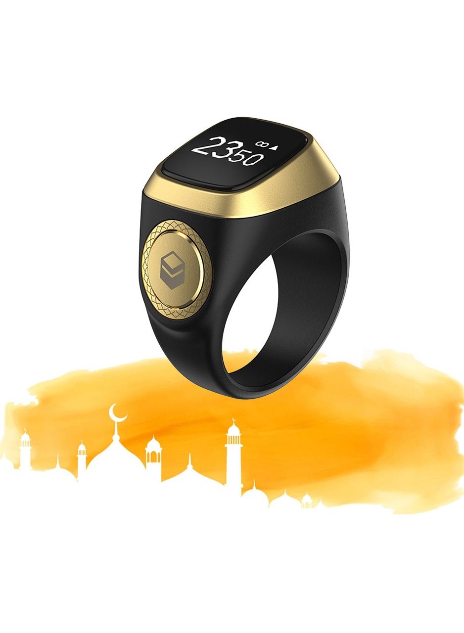iQIBLA Smart Tasbih Plastic Zikr Lite Ring Black 18MM