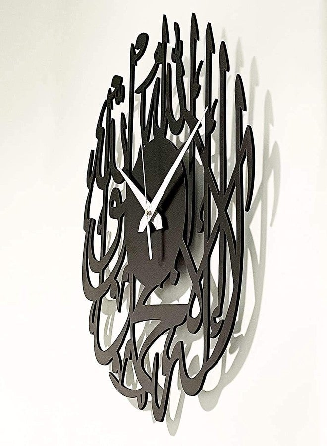 Ingo creation Wood Stylish Allah Zua-ad Round Design Wall Clock for Home Living Room Office Bedroom D�cor (Black, 12 x12 Inch) - Image 3