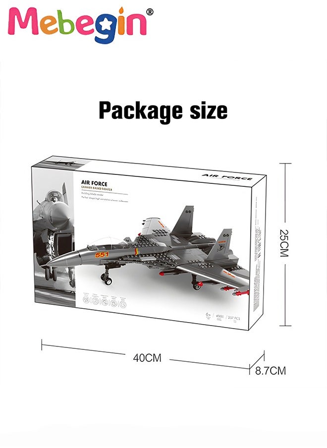 MEBEGIN Helicopter Model Building Blocks Set, Army Airplane Building Bricks Set, Air-Force Build Blocks Toy, Shipboard Aircraft Model, Highly Restored Building Block Kit, Educational Toys, Ideal Gift for Kids Aged 6+  - Image 4