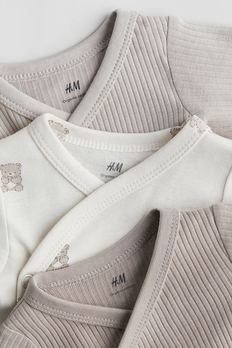 H&M 3-pack wrapover bodysuits
