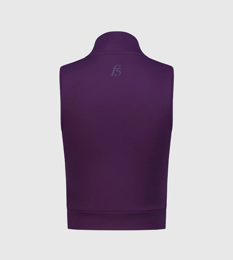 F5 Women's High Neck Sleeveless Top - Pruple
