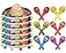 Honoson 12 Pcs Wooden Fiesta Maracas 6 Cinco De Mayo Mini Sombrero Top Hat for Sombrero Mexican Party Decor18 PcsFresh Style - Image 4