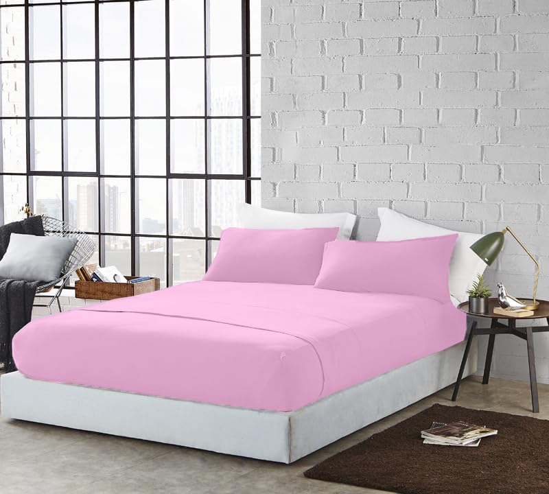 DAN RIVER DAN RIVER California King Jersey Sheet Set|Luxury Heather 100% Cotton Bed Sheets|T-Shirt Sheets|All Season Bedding|Soft Comfortable Deep Pocket Jersey Cotton Bed Sheets (4Pc  Cal King  Pink)  - Image 2