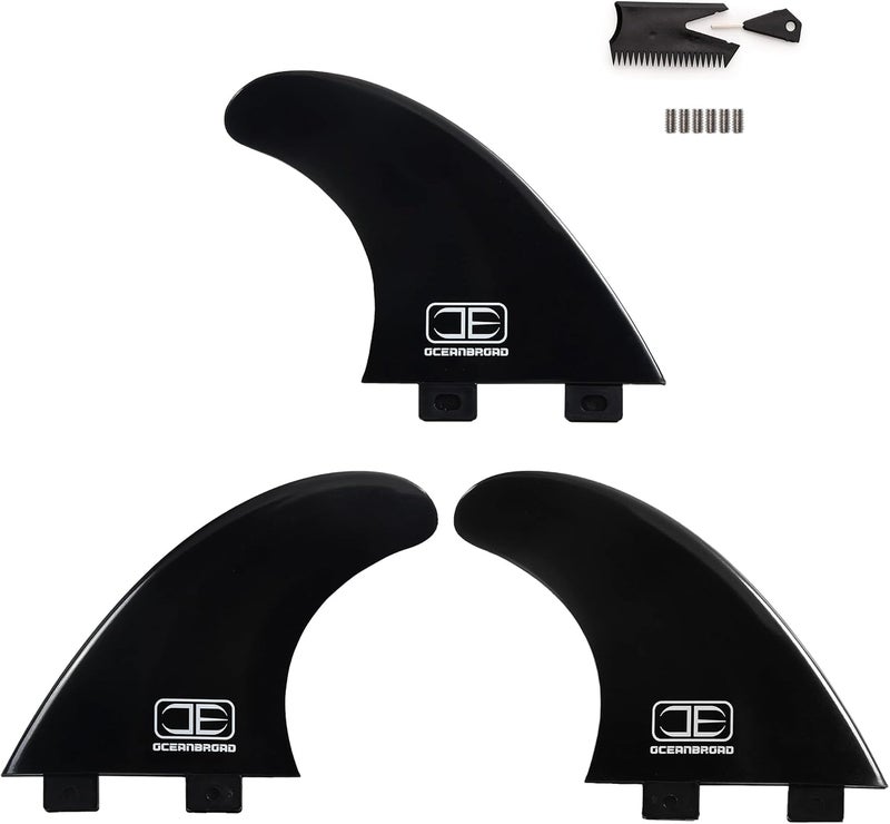 OCEANBROAD Surfboard Fin Thruster 3 Fins for FCS-Based Future-Based Fin Box with Screws Wax Comb Key - Image 5