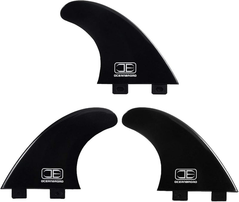 OCEANBROAD Surfboard Fin Thruster 3 Fins for FCS-Based Future-Based Fin Box with Screws Wax Comb Key - Image 1