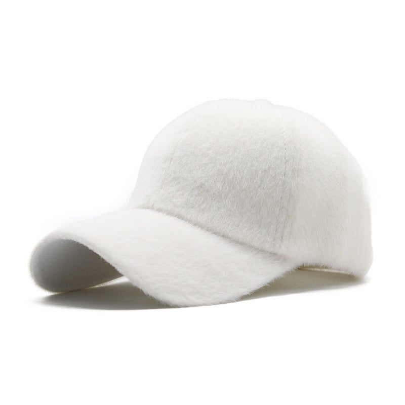 Baseball Cap New Korean Men Flat Top Winter Middle Aged Faux Leather Thick Warm Ear Protection Hat - Image 1
