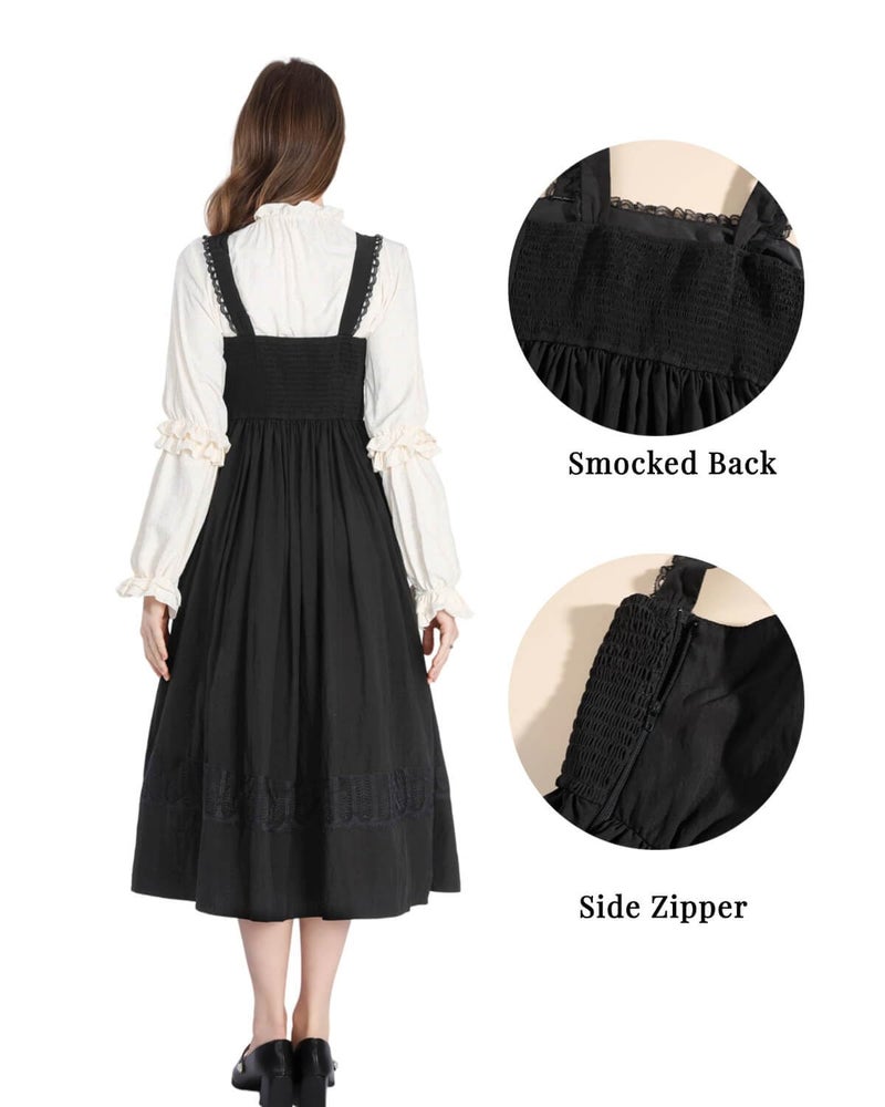 Nuoqi Women Victorian Dress Costume 1800s Edwardian Dress 2-Piece Victorian Top with Dress, Large - Image 3