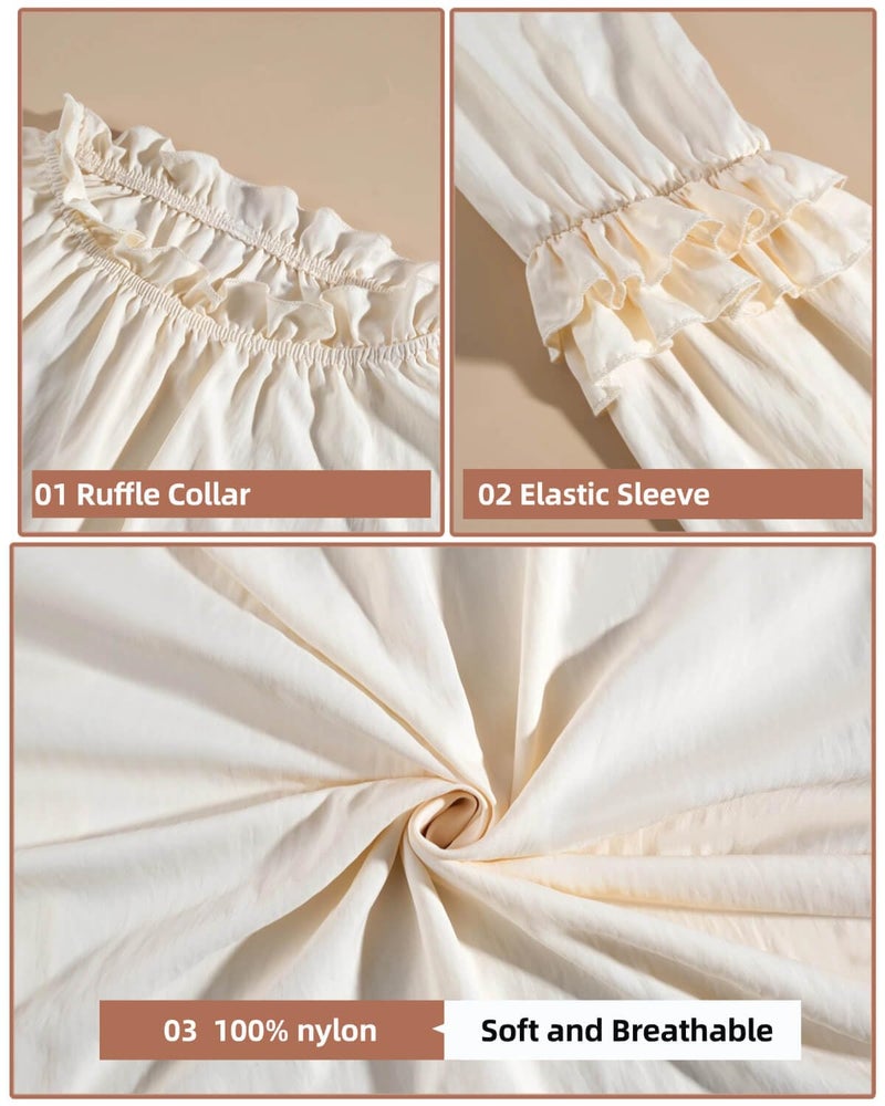 Nuoqi Women Victorian Dress Costume 1800s Edwardian Dress 2-Piece Victorian Top with Dress, Large - Image 4