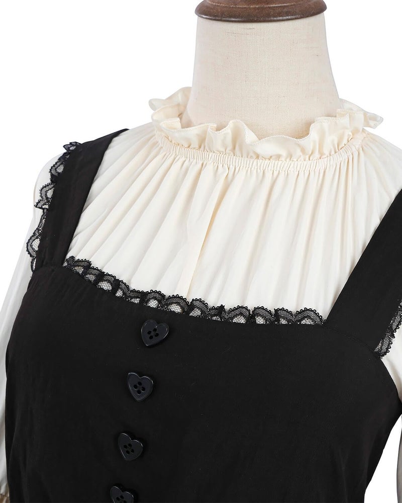 Nuoqi Women Victorian Dress Costume 1800s Edwardian Dress 2-Piece Victorian Top with Dress, Large - Image 5