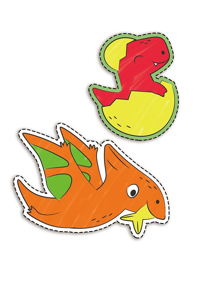 HAPE Dinosaur Doodle Paper Roll for Kids 3Y+ – Self‑Adhesive 40 × 520 cm Art Canvas with 4 Wax Crayons - Image 5