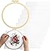 Zyghjort 6 Pcs Cross Stitch Fabric with 1 Embroidery Hoop 11 Count PreCut White Embroidery Fabric Squares Include 63 OD Hoop Cross Stitch Supplies for Home DIY Handicrafts Needlework Decoration Crafts - Image 2