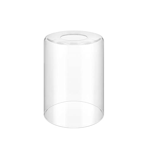 Licperron Clear Glass Replacement Shade 1 Pack, High Transmittance Cylinder Glass Lampshade Covers for Vanity lighting Fixtures Table Lamp Floor Lamp Chandelier Pendant Light - Image 1