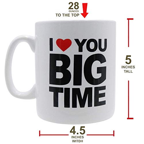 Rockin I Love You Mug Extra Large Coffee Mugs, oversized 28 ounces Giant Size Cup for Big drinks with Handle, Tall Novelty Gift Coffee Lovers XL Coffee Cups - Image 2