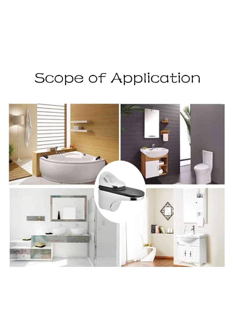 Y&D SYOSI 4Pcs Adjustable Glass Shelf Bracket for 3-20mm Thickness Support  - Image 5