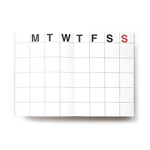 JSTORY Medium Monthly Planner Lays Flat Undated Year Round Flexible Cover 14 Sheets x 2 Black Gold - Image 2