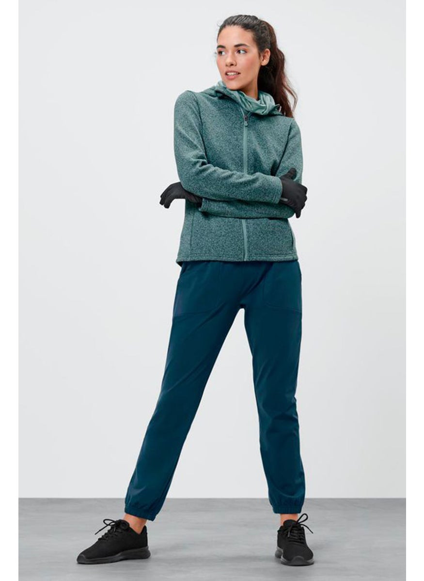 Tchibo Women Regular Fit Solid Jogger Pants, Blue  - Image 1
