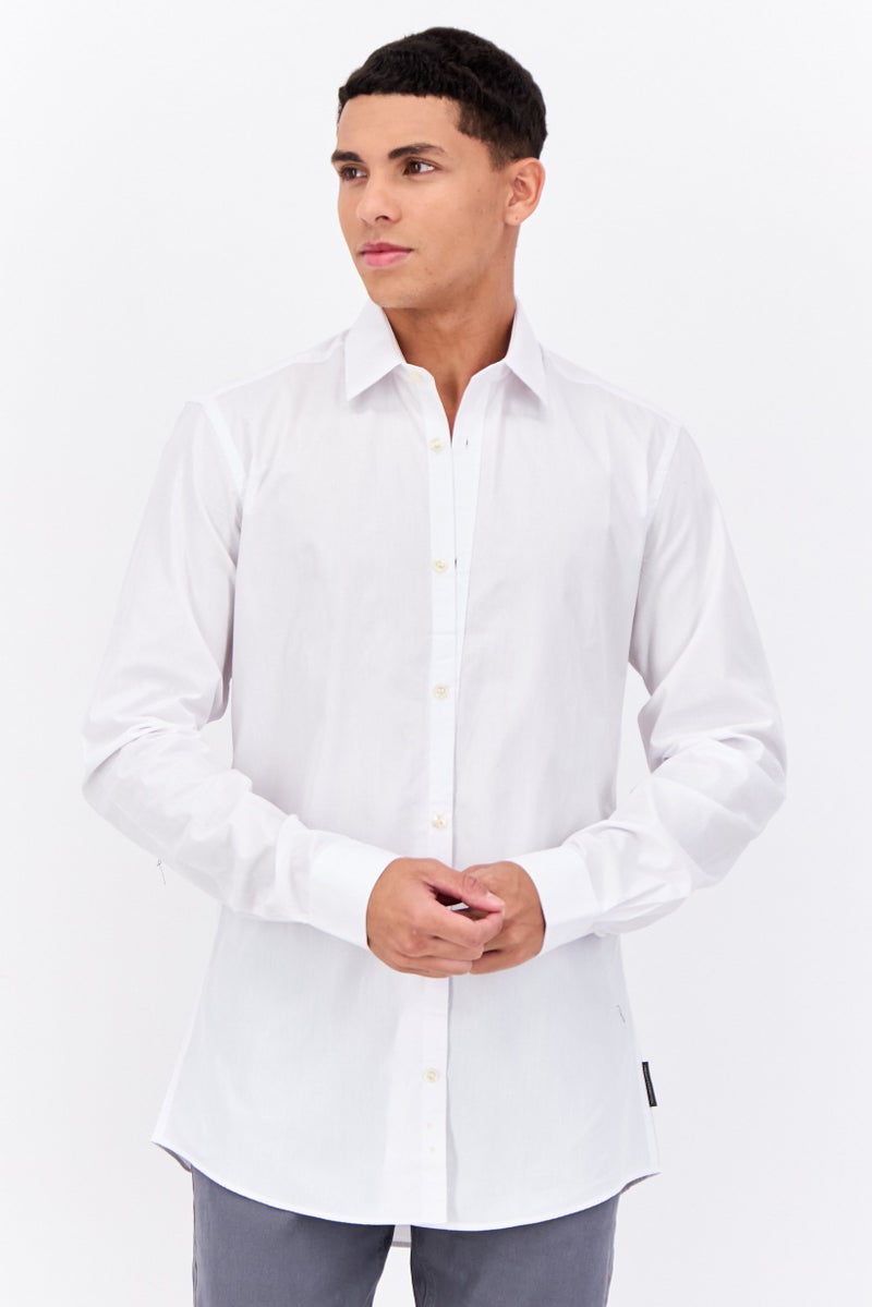 French Connection Men 2 Pcs Regular Fit Plain Long Sleeves Casual Shirt, White - Image 1