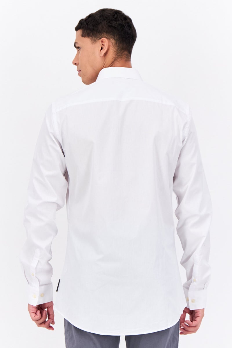 French Connection Men 2 Pcs Regular Fit Plain Long Sleeves Casual Shirt, White - Image 3