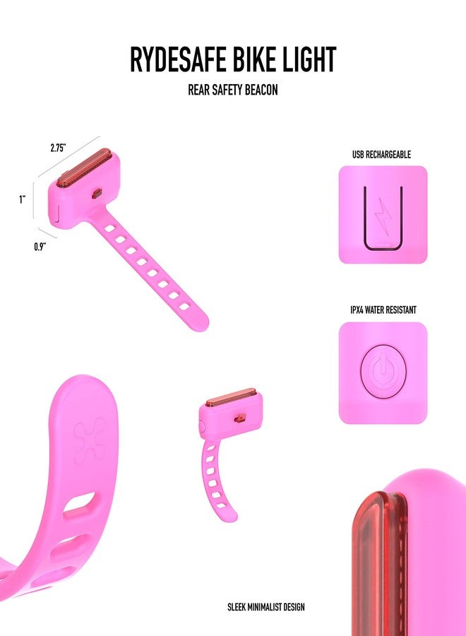 RydeSafe Bike Light - Rear Safety - Pink - Image 3