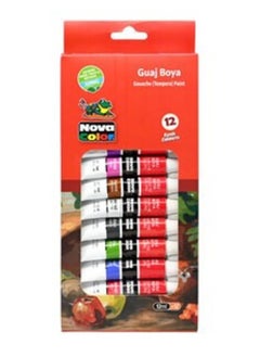 NOVA Nova Color Gouache Paint 12Ml, 12 Color Packet -KRPBNC-781 