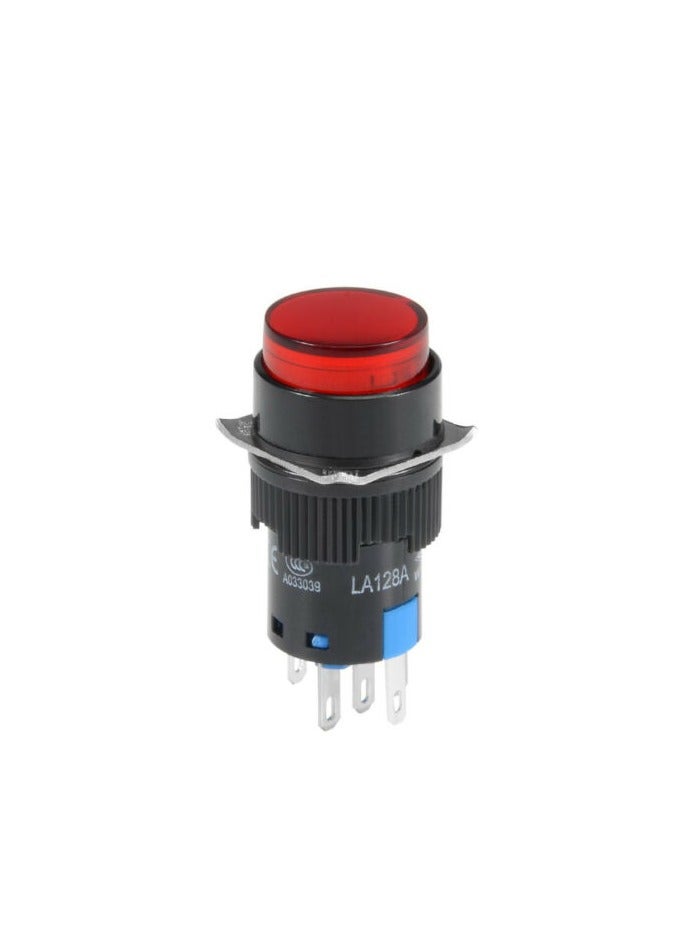 KNP KNP LED Push Button Red 6P is a durable and stylish push button switch designed for various electronic applications Featuring a bright red LED indicator this switch provides both functionality and visibility making it an excellent choice for control panels machinery and DIY projects.  - Image 1