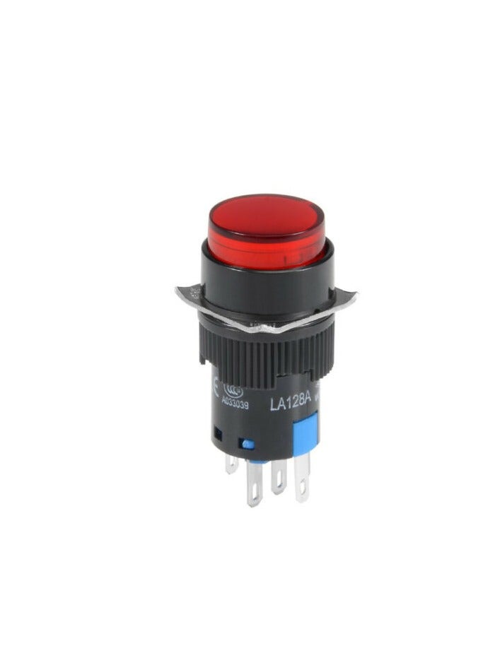 KNP KNP LED Push Button Red 6P is a durable and stylish push button switch designed for various electronic applications Featuring a bright red LED indicator this switch provides both functionality and visibility making it an excellent choice for control panels machinery and DIY projects.  - Image 2
