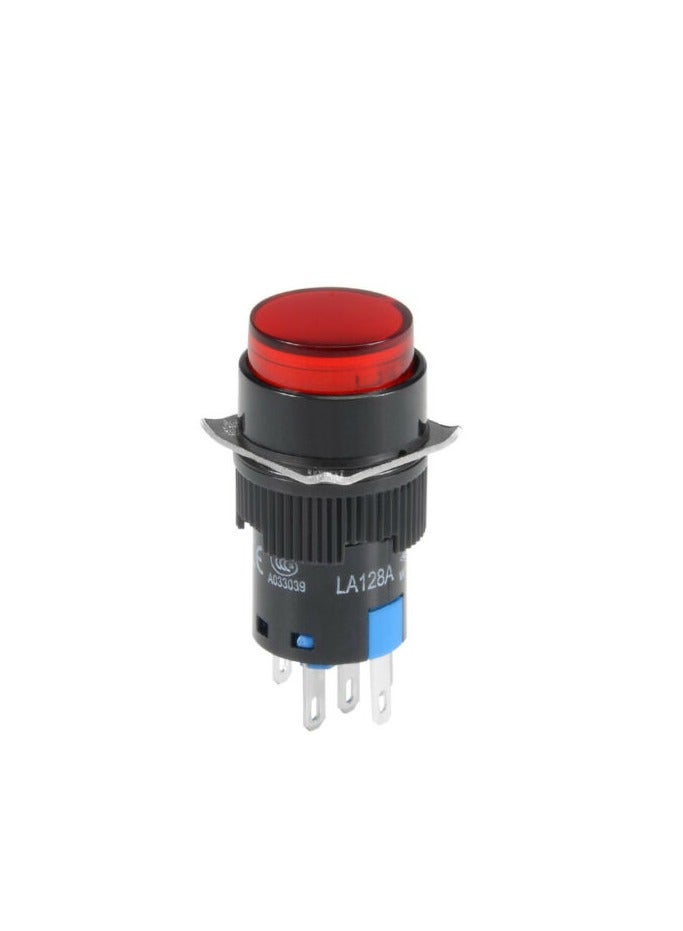 KNP KNP LED Push Button Red 6P is a durable and stylish push button switch designed for various electronic applications Featuring a bright red LED indicator this switch provides both functionality and visibility making it an excellent choice for control panels machinery and DIY projects.  - Image 3