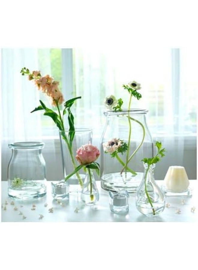 6-Piece Textured Glass Candle Holders – Elegant Decorative Set for Table & Events - Image 2