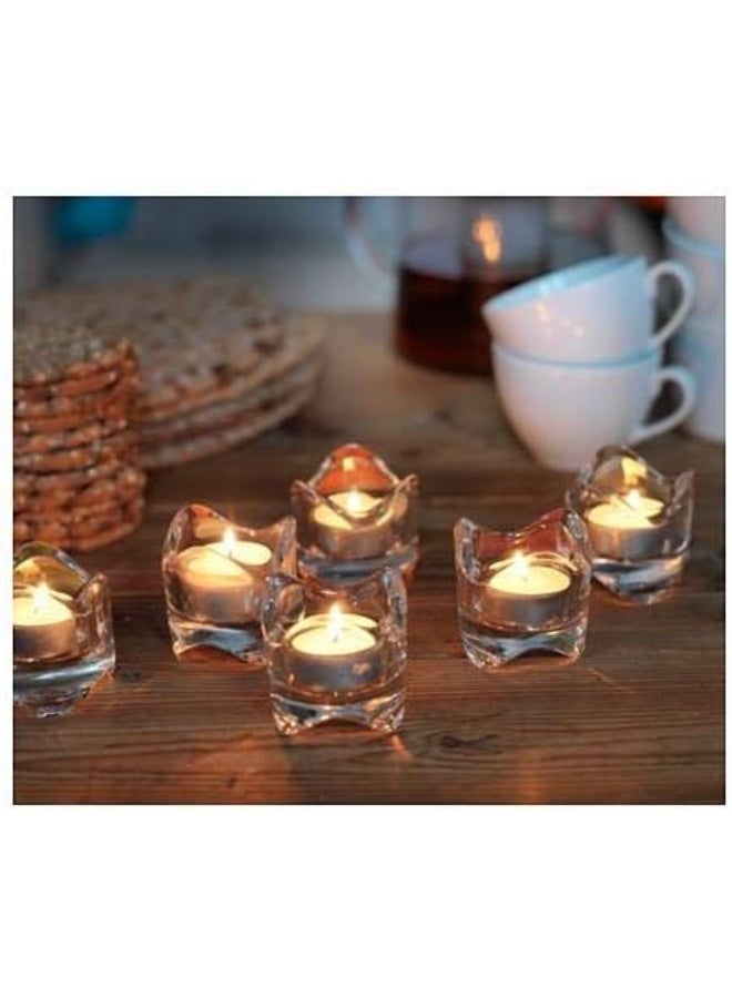 6-Piece Textured Glass Candle Holders – Elegant Decorative Set for Table & Events - Image 3